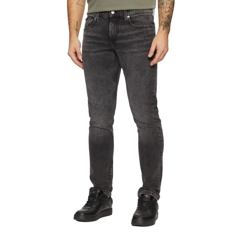 Gray slim-fit jeans for men displayed in the Casual Gray Slim Fit Jeans product image