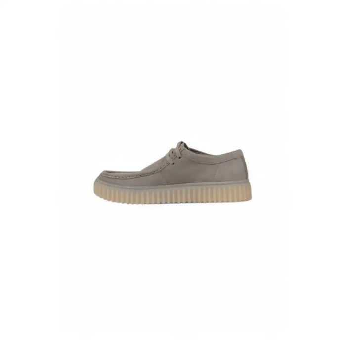 Gray suede moccasin shoe from Clarks Men’s Leather Lace Up Shoes Grey collection