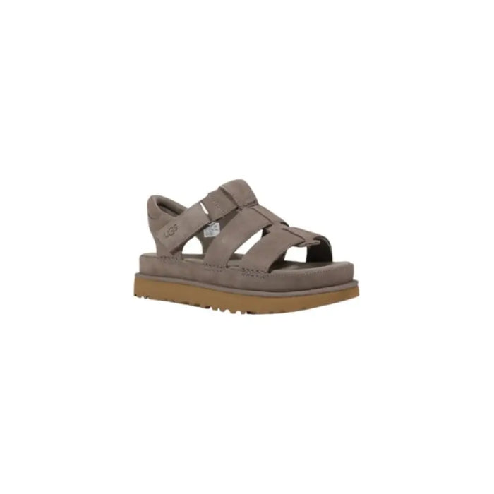 Gray UGG sandal displayed in a Taupe UGG Sandal product image