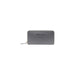 Gray zippered wallet displayed in the Black Zippered Wallet product image