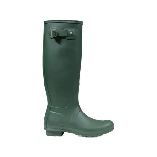 Green rubber rain boot from Hunter Women, designed for style and durability