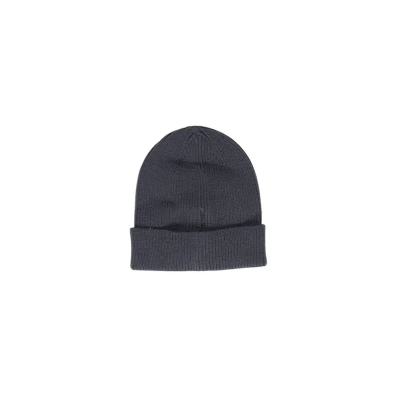 Dark gray ribbed knit beanie with folded cuff, a grey plain slip on winter cap for women