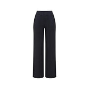 Noir Guess Active Pantalon droit Lyra pour femme, coupe large et logo discret sur la cuisse