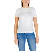 Guess Active white cotton t-shirt with silver logo