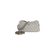 Guess Sac bandoulière gris clair à motif monogrammé et bandoulière réglable