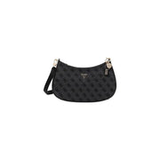 Guess Sac bandoulière noir à motif logo répété et finitions dorées