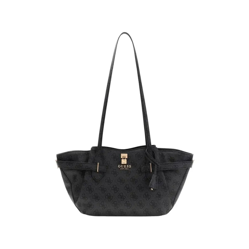Guess Sac cabas beige imprimé avec motif logo répété et finitions dorées