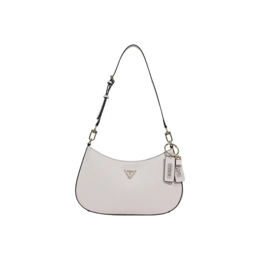Gris clair élégant Guess Sac bandoulière à surface texturée et finitions argentées