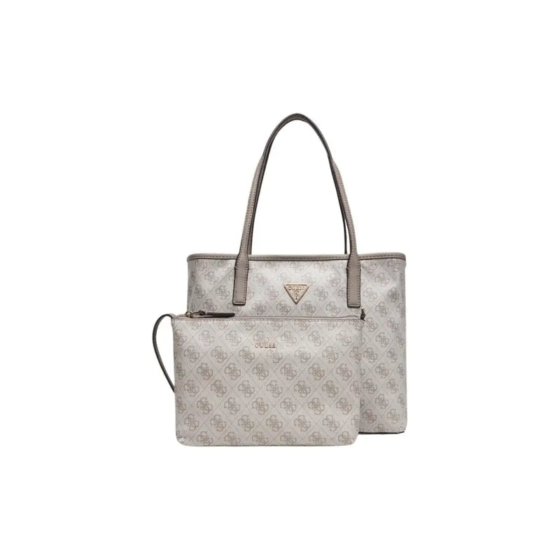 Guess Sac fourre-tout en polyuréthane imprimé gris avec motif monogramme