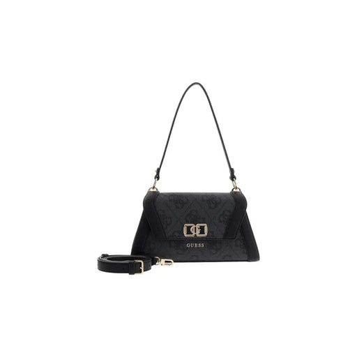 Guess Sac à main en polyuréthane gris imprimé avec logo en relief et finitions dorées