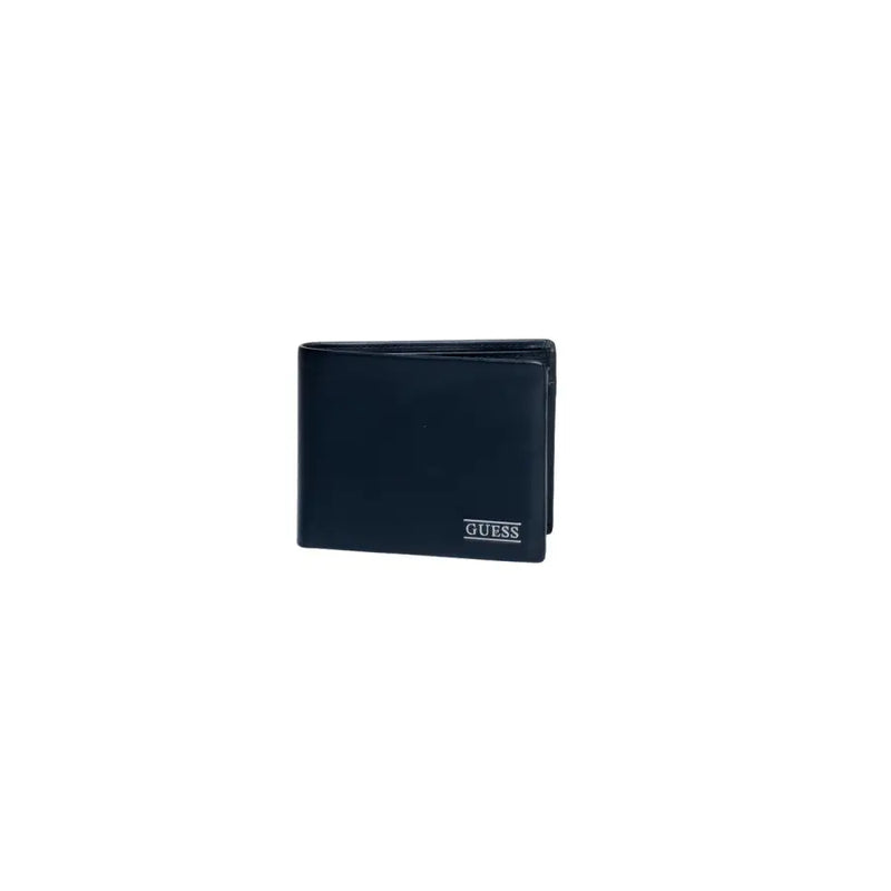 Dark blue leather bifold wallet with money clip from Guess Men Black Leather Wallet collection