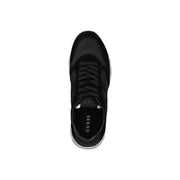 Guess Baskets noires sportives pour homme, à enfiler, au design moderne et élégant avec empiècements en daim et synthétique.