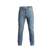 Guess men jeans blue cotton stretch light-wash denim with slim-fit cut and classic five-pocket design