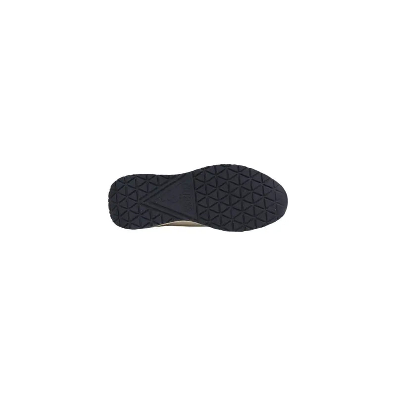 Semelle en caoutchouc noir avec motif géométrique de la semelle guess Baskets homme Aria blanches à lacets collection printemps-été