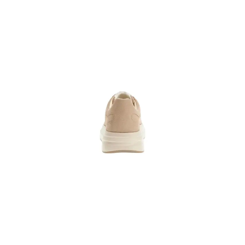 daim beige Guess Baskets pour hommes avec un design sportif à enfiler et une semelle épaisse en caoutchouc blanc cassé