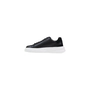 Guess Baskets basses pour hommes Elbantop Chaussures en daim noir avec une épaisse semelle en caoutchouc blanc pour un style décontracté