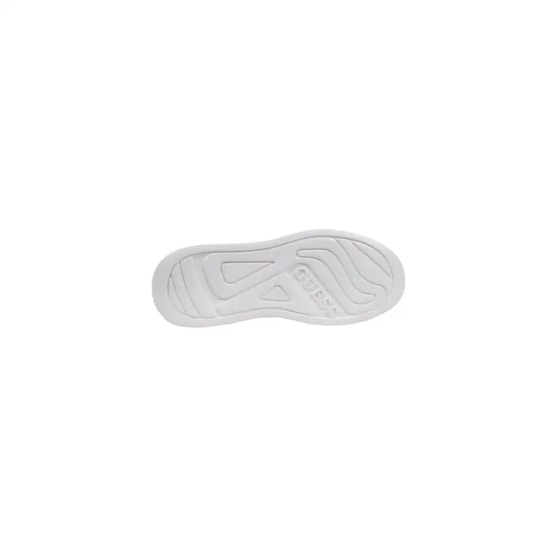 Semelle en caoutchouc blanc avec motif en relief Guess logo et motif géométrique sur la bande de roulement Guess Baskets homme en daim blanc