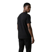 Guess T-shirt noir à manches courtes et col rond pour homme t-shirt confectionné en coton confortable pour une tenue décontractée