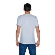 coton bleu clair t-shirt avec col rond et manches courtes pour hommes par Guess col rond blanc t-shirt produit