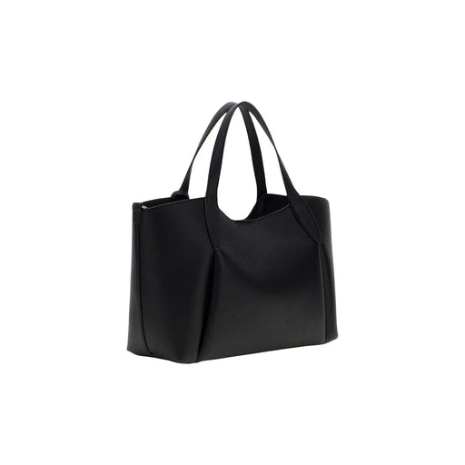 Guess Sac cabas noir pour femme en similicuir, de forme structurée et à double compartiment top poignées mesurant 35 x 25 x 12 cm