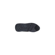 Black rubber sole with geometric tread pattern of Guess women black polyester sporty sneakers