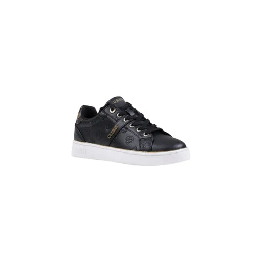 Guess Women Black Print Slip-On Sneakers with White Sole