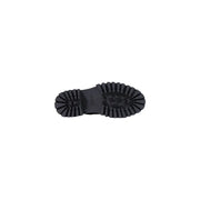 Black rubber sole with deep rugged tread and embossed guess logo on guess women boots black polyurethane rubber fida