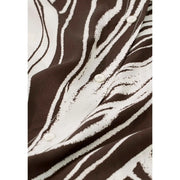 Guess women brown and white zebra-striped viscose long classic round neck button-up shirt with textured fabric finish