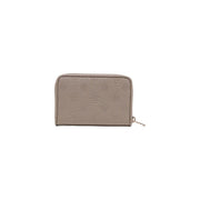 Beige Guess Portefeuille femme en polyuréthane avec logo en relief et poches zippées, dimensions : 14 x 9 x 3 cm
