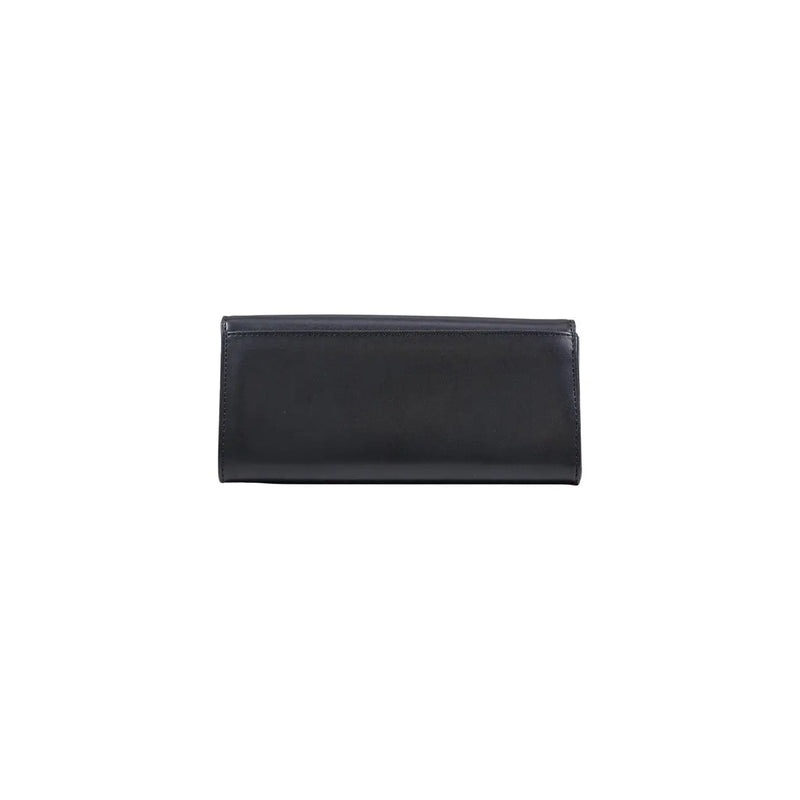 cuir verni noir Guess Portefeuille femme au design minimaliste et élégant en polyuréthane avec fermeture à bouton, 20 x 10 x 4 cm