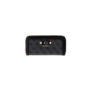 Noir Guess Portefeuille femme Coleen en polyuréthane gris orné du logo Coleen et d'un monogramme répété, avec fermeture éclair dorée