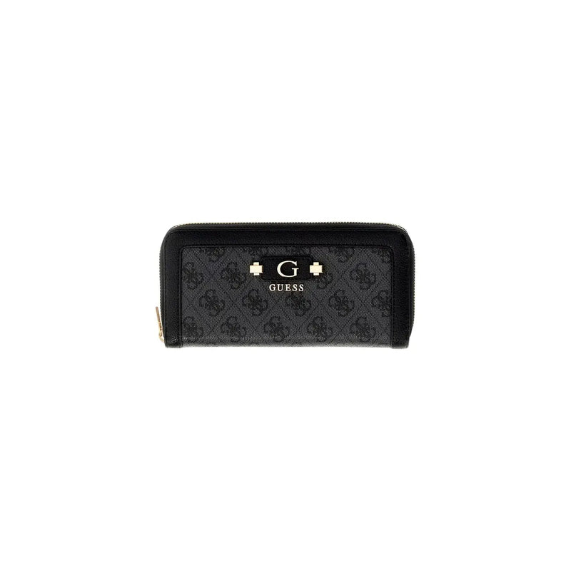 Noir Guess Portefeuille femme Coleen en polyuréthane gris orné du logo Coleen et d'un monogramme répété, avec fermeture éclair dorée