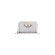 Argent Guess Portefeuille femme Coleen en polyuréthane gris à motif discret et fermoir métallique, 16 cm.