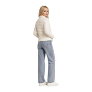 Doudoune matelassée couleur crème à col montant et manches longues en polyester de Guess femmes
