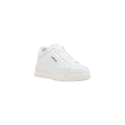 Guess Women white synthetic low-top sneakers with chunky sole