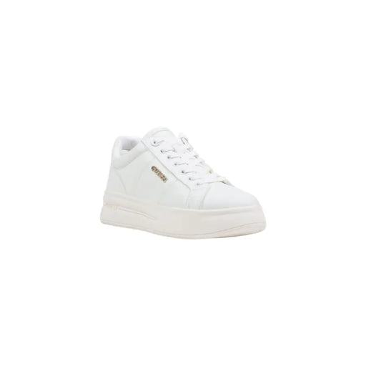 Guess Women white synthetic low-top sneakers with chunky sole
