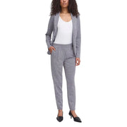 Ensemble blazer et pantalon gris à chevrons en polyester viscose pour l'automne-hiver par Ichi femmes