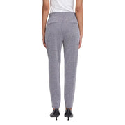 Motif à chevrons gris ichi Pantalon fuselé pour femme avec taille élastique en polyester viscose pour l'automne-hiver