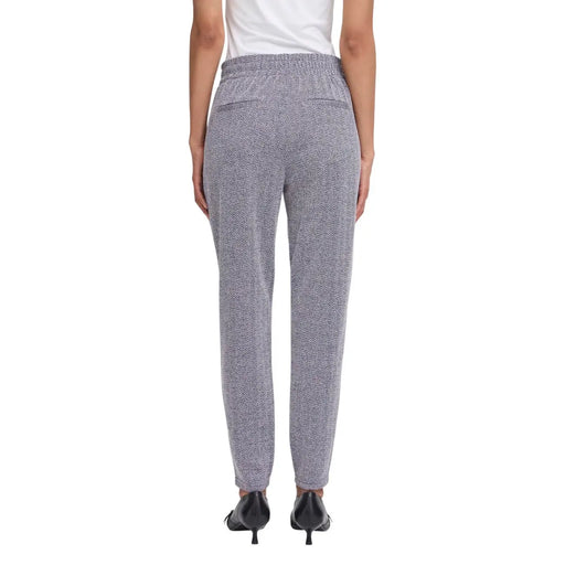 Motif à chevrons gris ichi Pantalon fuselé pour femme avec taille élastique en polyester viscose pour l'automne-hiver