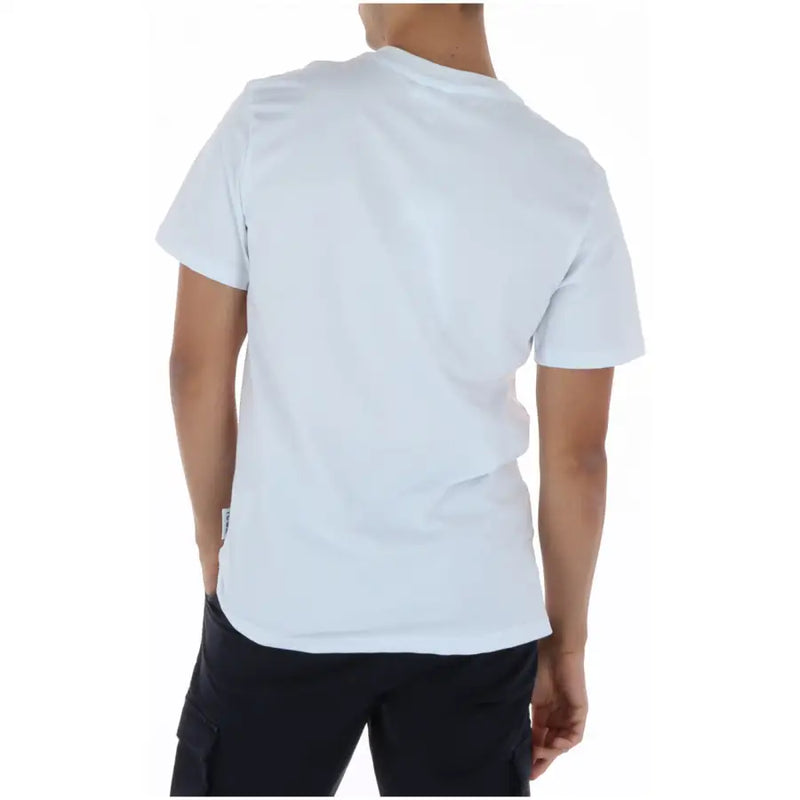 Blanc icon T-shirt homme à col rond et manches courtes, 100 % coton iut022