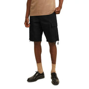 Short cargo pour homme Jack & Jones en coton noir, doté de multiples poches et de cordons de serrage pour une utilisation pratique