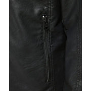 Blazer long zippé noir en polyester pour homme Jack & Jones, avec détail de fermeture éclair verticale sur le devant