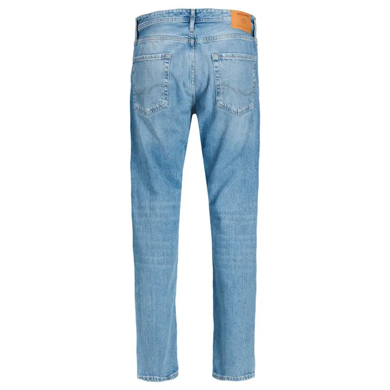 Jean Jack & Jones pour homme, bleu clair délavé, coupe droite, 100 % coton, idéal pour l'automne et l'hiver