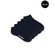 Collection de chaussettes courtes Black Jack & Jones avec logo blanc sur le pied, pour hommes