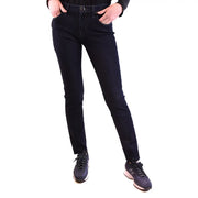 Jacob Cohen Jean skinny noir en denim bleu pour femme, mélange de coton, avec cinq poches classiques et boutons argentés