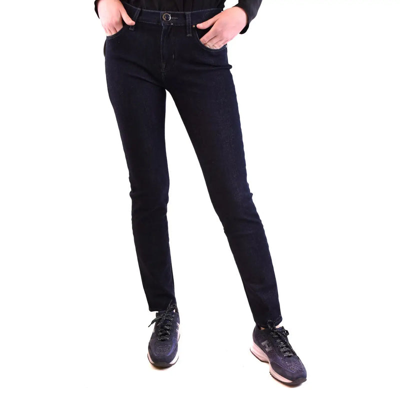 Jacob Cohen Jean skinny noir en denim bleu pour femme, mélange de coton, avec cinq poches classiques et boutons argentés