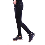 bleu foncé Jacob Cohen Jean en denim pour femme, en mélange de coton, coupe skinny, cinq poches et détails de couture discrets.