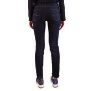 Dark blue jacob cohen women’s slim fit skinny jeans made from cotton blend shown from the back side