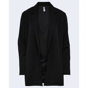 Jacqueline de yong women black blazer in polyester elastane with sleek minimalist design and structured shoulders