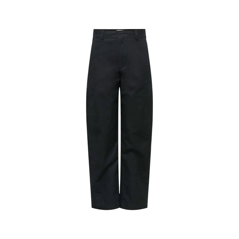 Pantalon noir taille haute à jambes larges en coton pour femme Jacqueline de yong, au design minimaliste et élégant, taille 15367918
